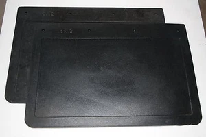 Universal Plain Commercial Rubber Mudflaps x 2- Truck/Trailer/Van 16"x12" (Pair) - Picture 1 of 2