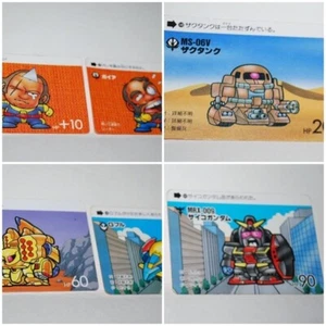 Gundam Zaku Vintage Anime Cards x 6 - BANDAI 80's Japanese JAPAN 1988 - Picture 1 of 8