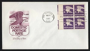 #1818 'B' Eagle-Block of 4, Artmaster FDC **ANY 5=FREE SHIPPING** - Picture 1 of 1