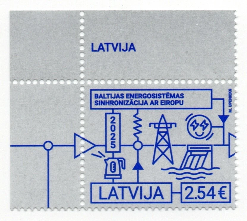 Sistema energético báltico sincronización Letonia 2025 con Europa MNH Foto 1 de 1