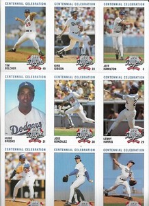 LOS ANGELES DODGERS 1990 POLICE CARD SET IN UNCUT PERFORATED SHEET