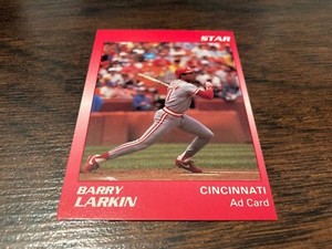 (10) Rare Barry Larkin 1990 Star Red Ad Back Cincinnati Reds Promo Cards Lot $