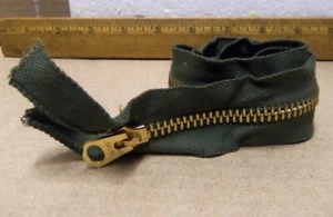 Vintage Vietnam Ära - Talon Messing Reißverschluss / ineinandergreifender Schiebeverschluss (NOS) - Bild 1 von 12