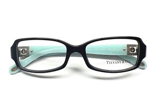 Tiffany & Co TF 2032B 8001 Eyeglasses Glasses Black & Blue w/ Silver Charm 52mm