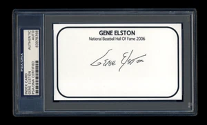 GENE ELSTON SIGNED INDEX CARD MINT PSA/DNA SLABBED AUTOGRAPHED HALL OF FAME HOF - Picture 1 of 1