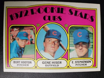 1972 TOPPS BASEBALL #61 Chicago Cubs RC Stars. Burt Hooton NM - Image 1 of 2