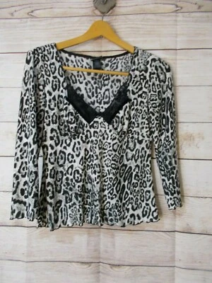 Bisou Bisou Michele Bohbot Intimates Animal Print sleepwear top nice Soft - Image 1 of 2