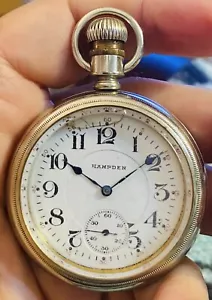 ANTIKER VINTAGE 1917 Hampden Wm. McKinley Modell 5 16S 17J Taschenuhr - Bild 1 von 8