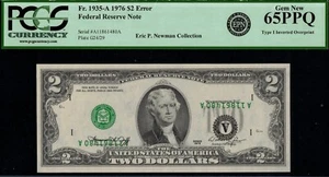 1976 $2 FRN "INVERTED OVER-PRINT" P.C.G.S #65PPQ - Picture 1 of 3