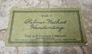 1931 Grade 5 Palmer Method Handwriting Cursive Writing School Book - Picture 1 of 6