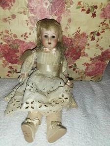 Antike deutsche Biskuit Schulter Kopf Puppe 12 Zoll - Bild 1 von 7