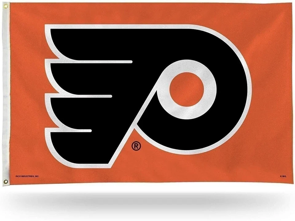 Bandera Philadelphia Flyers Premium 3x5 pies, diseño de logotipo, metal... Foto 1 de 1