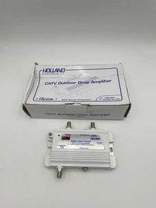 Holland HCDA-1FRA-AG Drop Amplifier CATV-1 Port 6KV Surge Protected 54-1000MHz - Picture 1 of 10