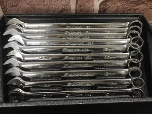 Snap-on SOEXM710-10 Pc Metric Flank Drive Plus 12 Pt Combination Wrench Set - Picture 1 of 3