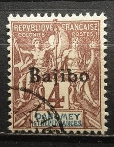 Colony France 1903 ENCLAVE OF BAJIBO on 4 USED. (Bogus?local?) - Imagen 1 de 2