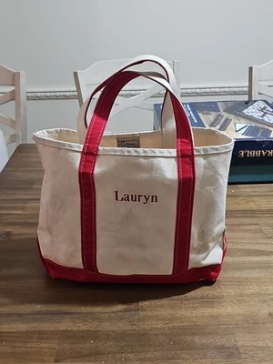 Vintage LL Bean Boat And Tote Bag Canvas Med Made In USA Sold As Is/Stains - Image 1 of 4