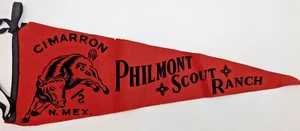Vtg Philmont Ranch Felt Souvenir 23" Pennant Red Cimarron, NM BSA Boy Scouts - Picture 1 of 4