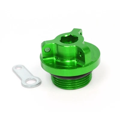 Repuesto de tapa de llenado de aceite CNC verde para Triumph Daytona 765/RS 18-19 Foto 1 de 4