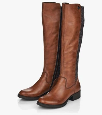 Botas de montar Rieker Faith 91 para mujer EE. UU. 5-5,5 cuero marrón hasta la rodilla Foto 1 de 4