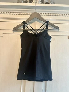 Lululemon black criss cross double strap tank top, Size 2 - Picture 1 of 9