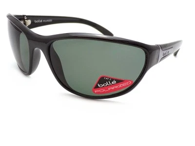 Bolle Mist Polarized Sunglasses Shiny Black with Axis Green Lenses 11181 - Image 1 of 4