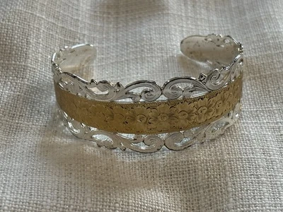 Montana Silversmiths Tapered Scroll Cuff Bracelet - Unsigned - Image 1 of 4