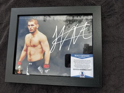 Khabib Nurmagomedov Signed And Framed 8x10 Photo UFC MMA BECKETT BAS CERT - Image 1 of 4