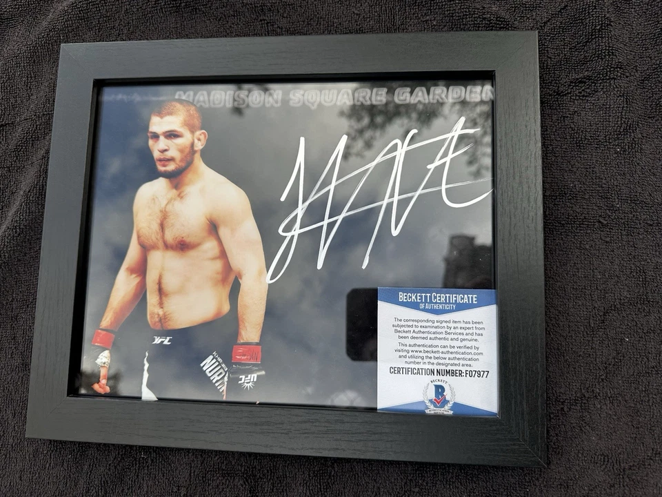 Khabib Nurmagomedov Signed And Framed 8x10 Photo UFC MMA BECKETT BAS CERT - Image 1 of 4