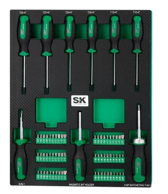 SK Professional Tools 69 Piece Screwdriver And Bit Set New LIFETIME WARRANTY - Image 1 of 4