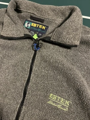 VINTAGE Eddie Bauer EBTEK Full Zip Fleece Heavyweight Jacket Coat LARGE Gray  - Image 1 of 4