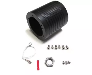 1960-73 Volkswagen VW Beetle Karmann adaptador para volante de 5 y 6 orificios negro - Imagen 1 de 3