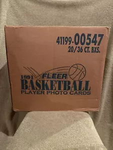 1991-92 Fleer Series 1 Basketball 20 Box Factory Sealed Case - Bild 1 von 9