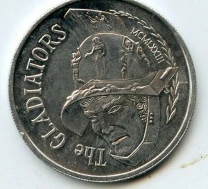 .Mardi Gras Doubloon Krewe of the Gladiators 1986 Aluminum - Picture 1 of 2