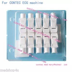 Clips de cocodrilo Skintact ECG 10-4 mm conector plátano pestaña/snap para máquina CONTEC - Imagen 1 de 2