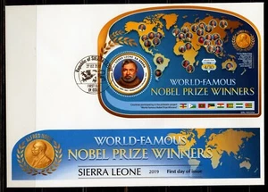 SIERRA LEONE 2019 NOBEL PRIZE WINNERS ERNEST HEMMINGWAY SOUVENIR SHEET FDC - Picture 1 of 1