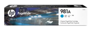 HP 981A CYAN PageWide Cartouche d'Encre Cyan J3M68A - EXP:10/2019 - Imagen 1 de 1