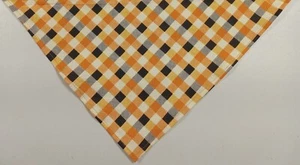 Pañuelo/bufanda para perro, atado, Halloween, naranja, negro, cuadros, M, L - Imagen 1 de 2