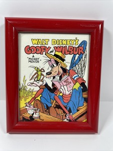 GOOFY AND WILBUR Card 5x6 George Johnson Nicely Framed
