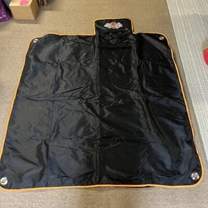 Harley Davidson Motorcycles Cover Work Tarp Picnic Blanket Roll Up 56" x 53" EUC - Picture 1 of 1