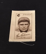 1911 S74 Silk Tobacco original Card: George Gibson, Pittsburgh Pirates, Ex