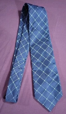 Corbata Donald J. Trump Signature Collection 100% seda hecha a mano azul Foto 1 de 4