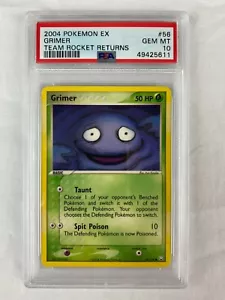 PSA 10 Gem Mint Grimer 2004 EX Team Rocket Returns #56 - Picture 1 of 1