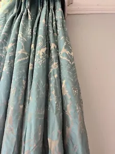 More details for luxury faux silk bespoke mtm designer interlined thermal insulating door curtain