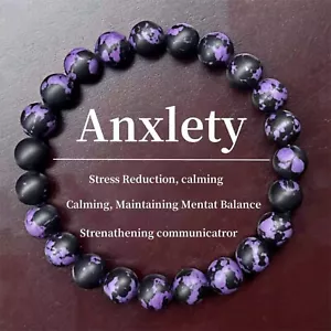 Charoite 8mm Rondelle Smooth 7inch Natural Gemstones Beaded Bracelets For Men - Picture 1 of 7