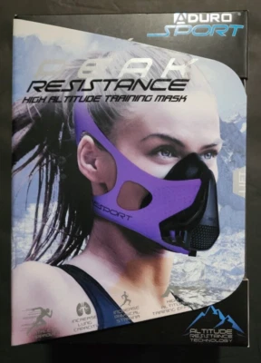 Aduro Sport Peak Resistance High Altitude Training Mask Fitness Sport Purple NEW - Image 1 of 4