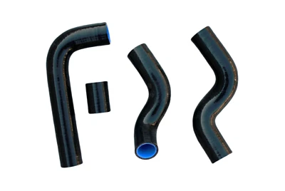 Fit 宝马 1500/1600/1800/2000 TI/SA/TII M10 1962-1972 硅胶软管套件黑色 — 第 1/4 张图片