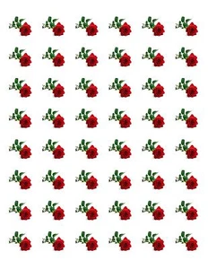 48 RED ROSE ENVELOPE SEALS LABELS STICKERS 1.2" ROUND - Picture 1 of 1