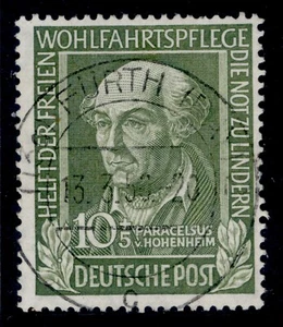 ALEMANIA FDR SG1040, 1949 10pf + 5pf amarillo-verde, BIEN USADO. Gato 18€. - Imagen 1 de 1