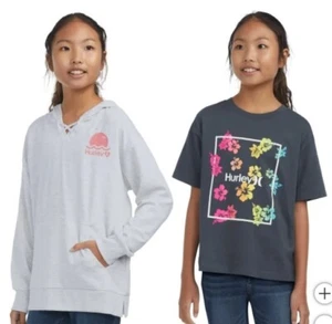 Hurley Youth Girl's Hoodie & Tee - Pink - XS - Picture 1 of 2