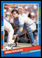 1991 Donruss Mike Scioscia Los Angeles Dodgers #112